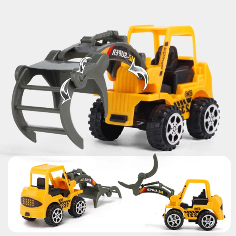 

6 Styles Alloy Diecast Car Model Engineering Toy Vehicles Dump Truck Forklift Excavator Model Car Gift For Kids Boys