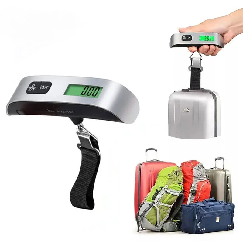 

Portable Scale Digital LCD Display 110lb/50kg Electronic Luggage Hanging Suitcase Travel Weighs Baggage Bag Weight Balance Tool