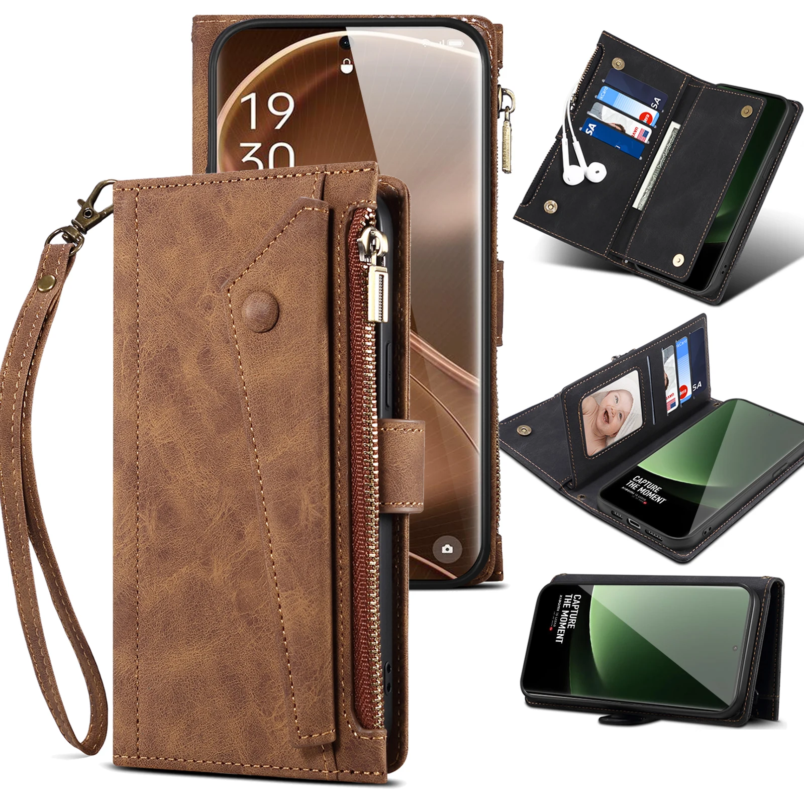 Wallet Hand Bag Case For Xiaomi Mi 14 Ultra Multifunction Flip Leather Mobile Phone Cover Car Slot Fundas Wite Rope
Wallet Hand Bag Case For Xiaomi Mi 14 Ultra Multifunction Flip Leather Mobile Phone Cover Car Slot Fundas Wite Rope
