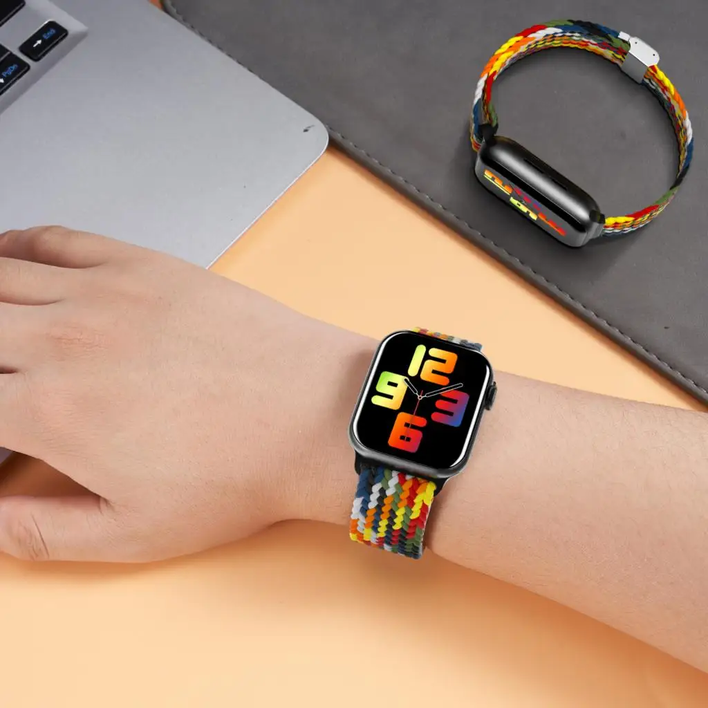 Braided Solo Loop For Apple watch band 45mm 41mm 44mm 40mm 42mm 49mm Elastic Nylon bracelet iWatch serie 3 se 6 7 8 ultra strap Braided Solo Loop For Apple watch band 45mm 41mm 44mm 40mm 42mm 49mm Elastic Nylon bracelet iWatch serie 3 se 6 7 8 ultra strap