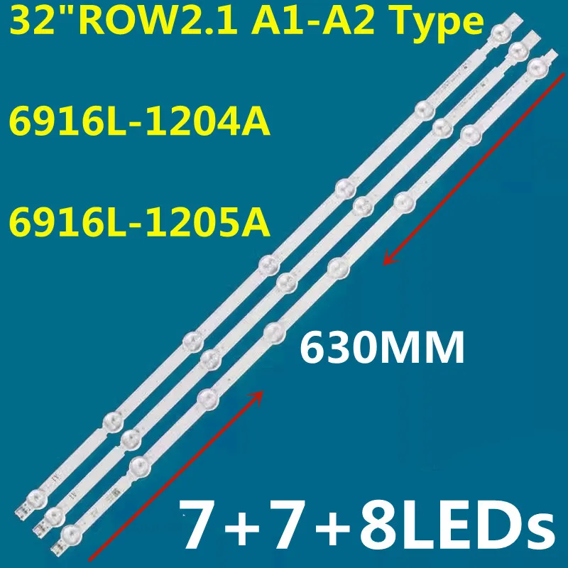 

New LED Strip for 32''ROW2.1 A1/A2 AGF78202301 6916L-1105A 1106A 32LN541V 32LN540V 32ln570V 32LB530U 32LN536U 32LN540U LC320DXE