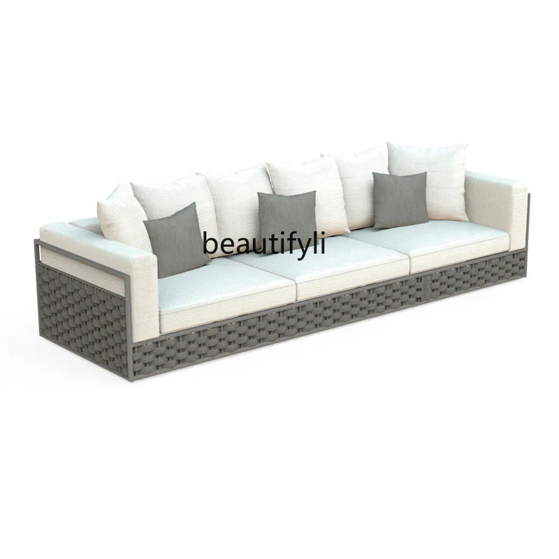

Outdoor Furniture Rattan Sofa Combination Nordic Outdoor Courtyard Balcony Leisure Dining Chair Dining Table