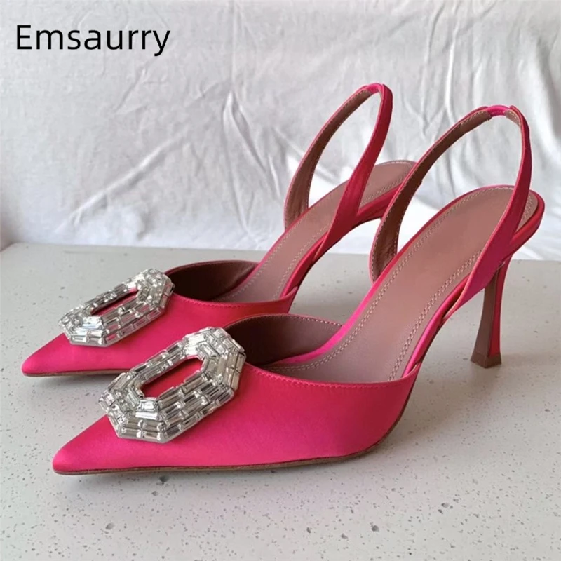 Crystal Rhinestone Buckle Sandals Women Sexy Pointed Toe Luxury Satin High Goblet Heel Slim Party Shoes Summer
Crystal Rhinestone Buckle Sandals Women Sexy Pointed Toe Luxury Satin High Goblet Heel Slim Party Shoes Summer
