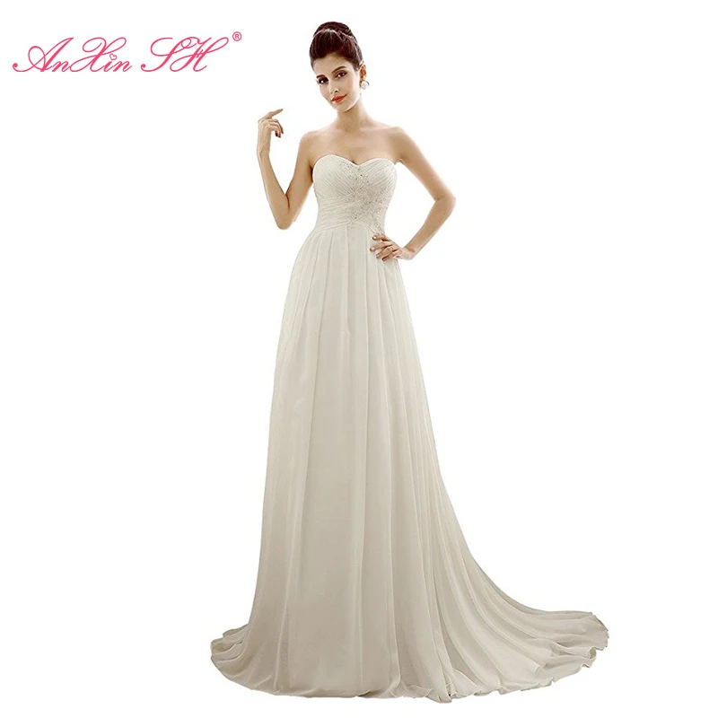 AnXin SH princess white chiffon flower lace wedding dress vintage strapless beading crystal lace up bride train wedding dress
AnXin SH princess white chiffon flower lace wedding dress vintage strapless beading crystal lace up bride train wedding dress