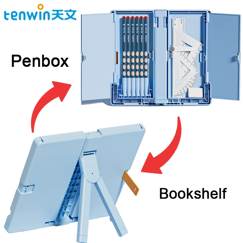 Tenwin Multifunctional plastic pencil case Reading Book Holder Shelf Bookstand pen case School Supplies Stationery Gift
Tenwin Multifunctional plastic pencil case Reading Book Holder Shelf Bookstand pen case School Supplies Stationery Gift