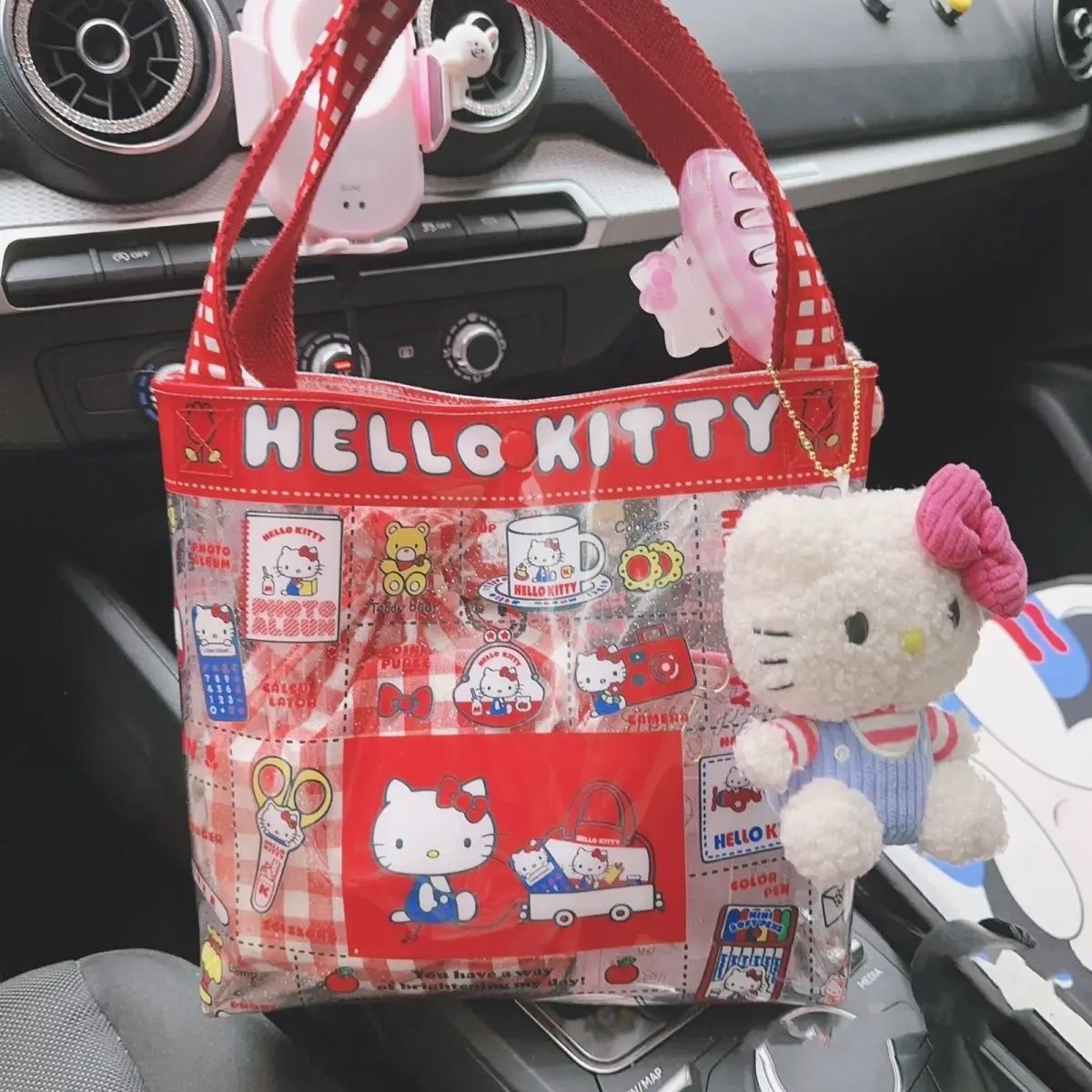 Ins Japanese Hello Kitty Handbag Gift Bag Pvc Transparent Portable Baby Mother Portable Tote Case Student Packed Book Storage
Ins Japanese Hello Kitty Handbag Gift Bag Pvc Transparent Portable Baby Mother Portable Tote Case Student Packed Book Storage