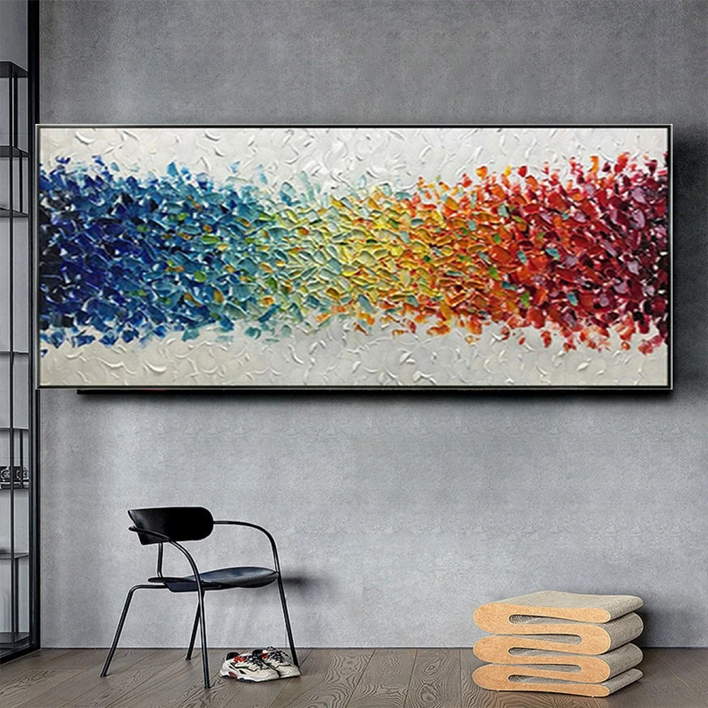 100% Hand-Painted Red Blue Oil Painting On Canvas Abstract Scale Textured Art Decor Picture For Living Room Wall Pendant Gift 
100% Hand-Painted Red Blue Oil Painting On Canvas Abstract Scale Textured Art Decor Picture For Living Room Wall Pendant Gift