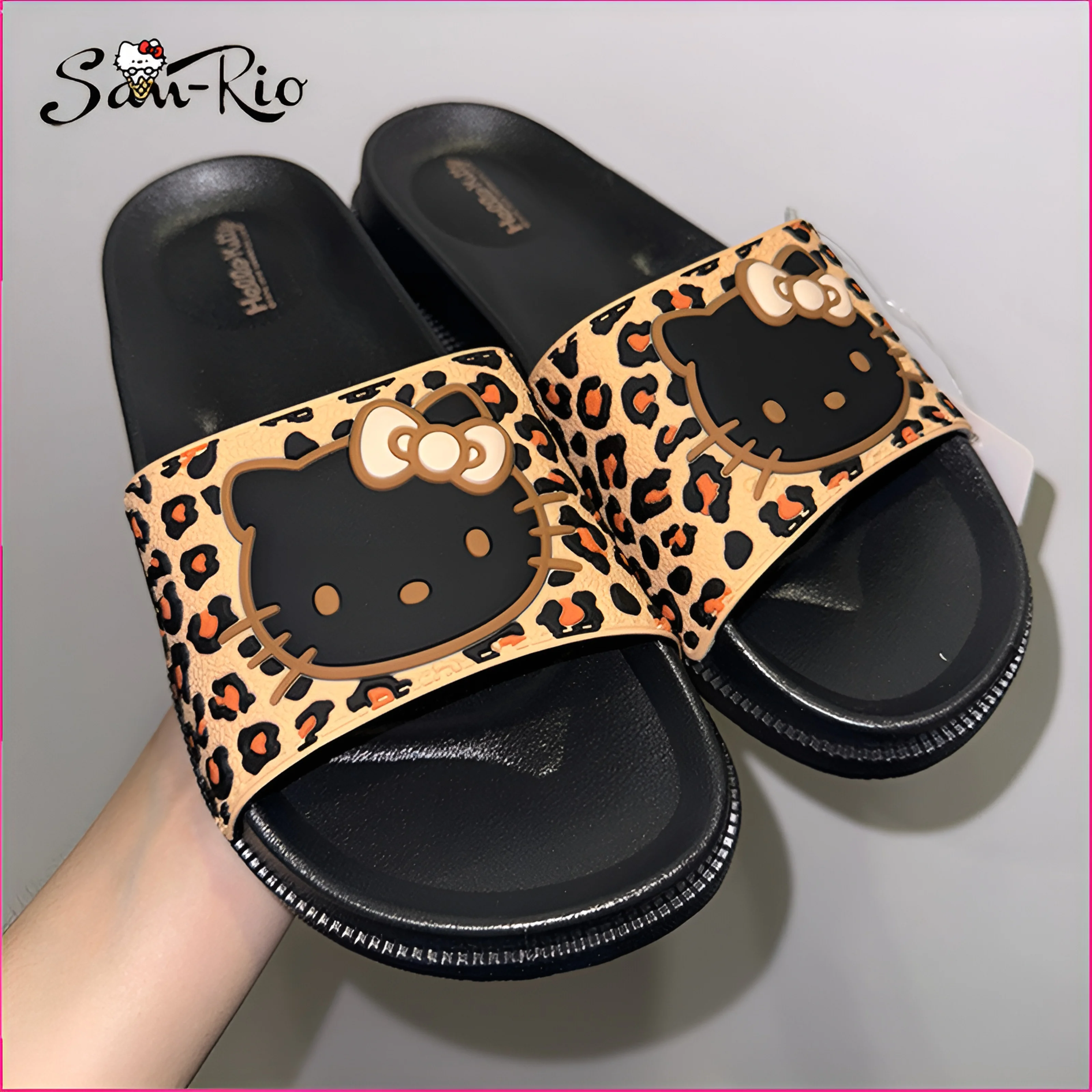 Hello Kitty Non-Slip Soft Slippers Summer Cartoon Home Shoes Women Sandals Leopard Print Ladies' Flip Flops Couple Slippers
Hello Kitty Non-Slip Soft Slippers Summer Cartoon Home Shoes Women Sandals Leopard Print Ladies' Flip Flops Couple Slippers