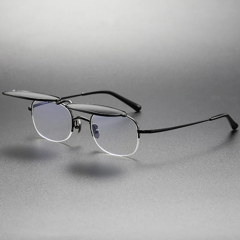 Vintage Titanium Glasses Frame Men Round Japan Luxury Brand Myopia Prescription Optical Eyeglass Frames Women Flip Glasses
Vintage Titanium Glasses Frame Men Round Japan Luxury Brand Myopia Prescription Optical Eyeglass Frames Women Flip Glasses