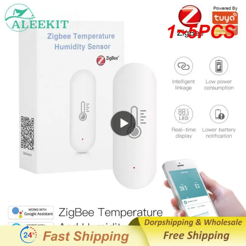 1~5PCS 1-Tuya ZigBee Temperature Humidity Sensor Home Connected Thermometer Work With Smart Life Alexa Assistant
1~5PCS 1-Tuya ZigBee Temperature Humidity Sensor Home Connected Thermometer Work With Smart Life Alexa Assistant