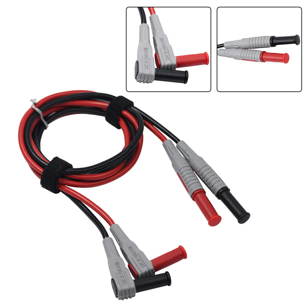 2Pcs Multimeter Test Cable Welding 30A/1000V Soft PVC Silicone Line Safety Banana Plug 90 Degree To Straight Test Cables
2Pcs Multimeter Test Cable Welding 30A/1000V Soft PVC Silicone Line Safety Banana Plug 90 Degree To Straight Test Cables