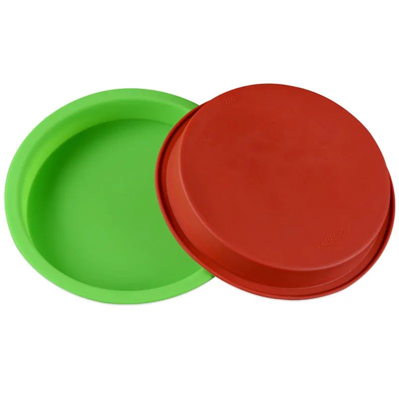 

1Pc 22cm Non-stick Round Pizza Pan Tray Mould Silicone Baking Tool Cake Heat Resistant Bread Toast Mold