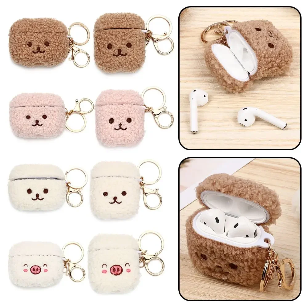 

Cover Fluffy Bear Earphone Case Headphone Box Headphones Fur Case For Apple Airpods 1 2 Pro|Airpods Charging Box