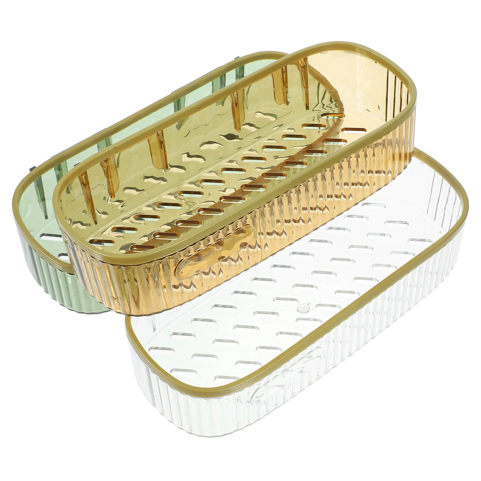 3 Pcs Bathroom Shelf Storage -mounted Kitchen Organizing Corner Shelves Sundry Shampoo Holder Nail-free Seasoning
3 Pcs Bathroom Shelf Storage -mounted Kitchen Organizing Corner Shelves Sundry Shampoo Holder Nail-free Seasoning