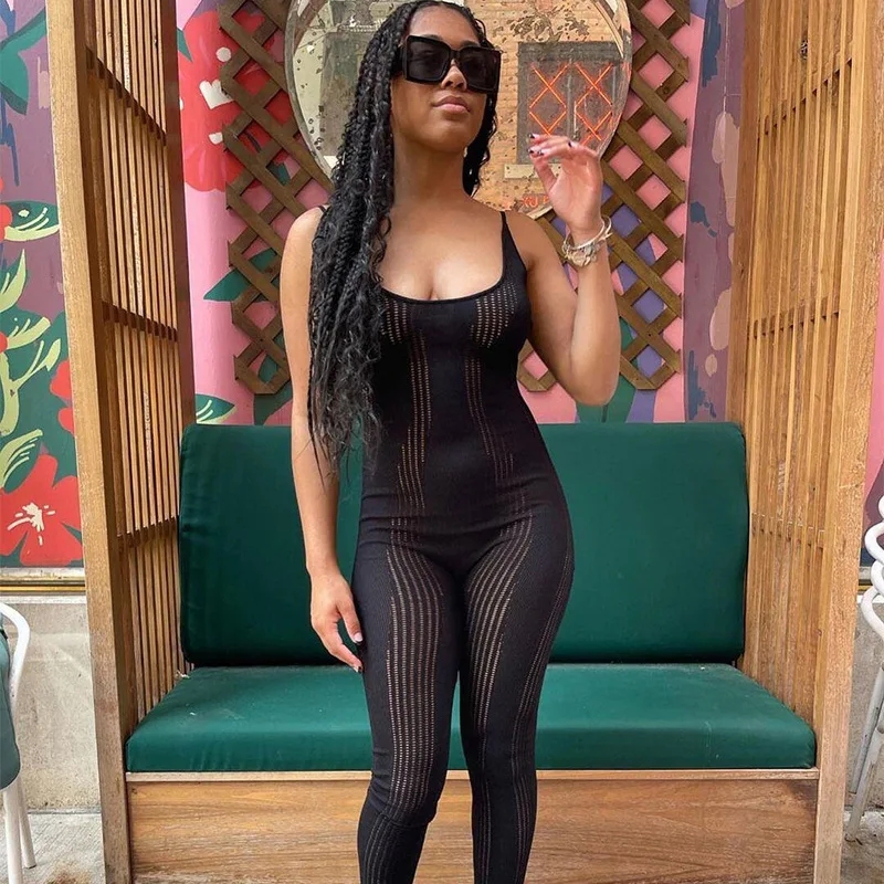 Summer Sport Hollow Out Jumpsuit for Women Sexy See Through O Neck Sleeveless Push Up Pants Skinny Overalls One-piece 2023
Summer Sport Hollow Out Jumpsuit for Women Sexy See Through O Neck Sleeveless Push Up Pants Skinny Overalls One-piece 2023