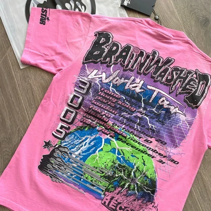 2024ss Hell Star Brainwashed World Tour Tee Men Women 1:1 Best Quality Washed Pure Cotton Y2K Oversized T Shirt
2024ss Hell Star Brainwashed World Tour Tee Men Women 1:1 Best Quality Washed Pure Cotton Y2K Oversized T Shirt