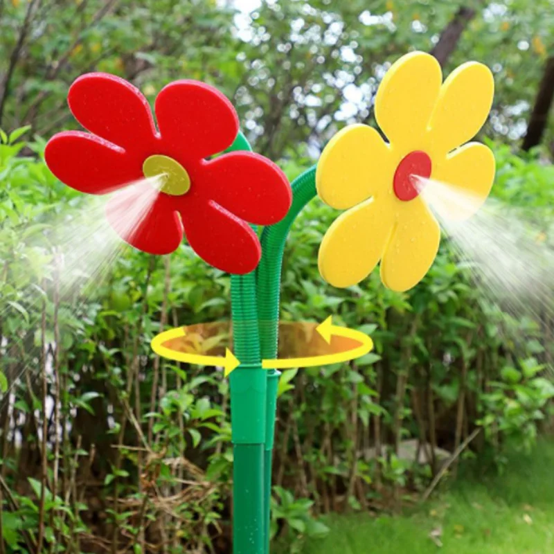 

2023 Garden Sprinkler Flower Shape Crazy Whirling Yard Sprinklers 720degrees Rotating Funny Colorful Dancing Daisy Lawn Watering