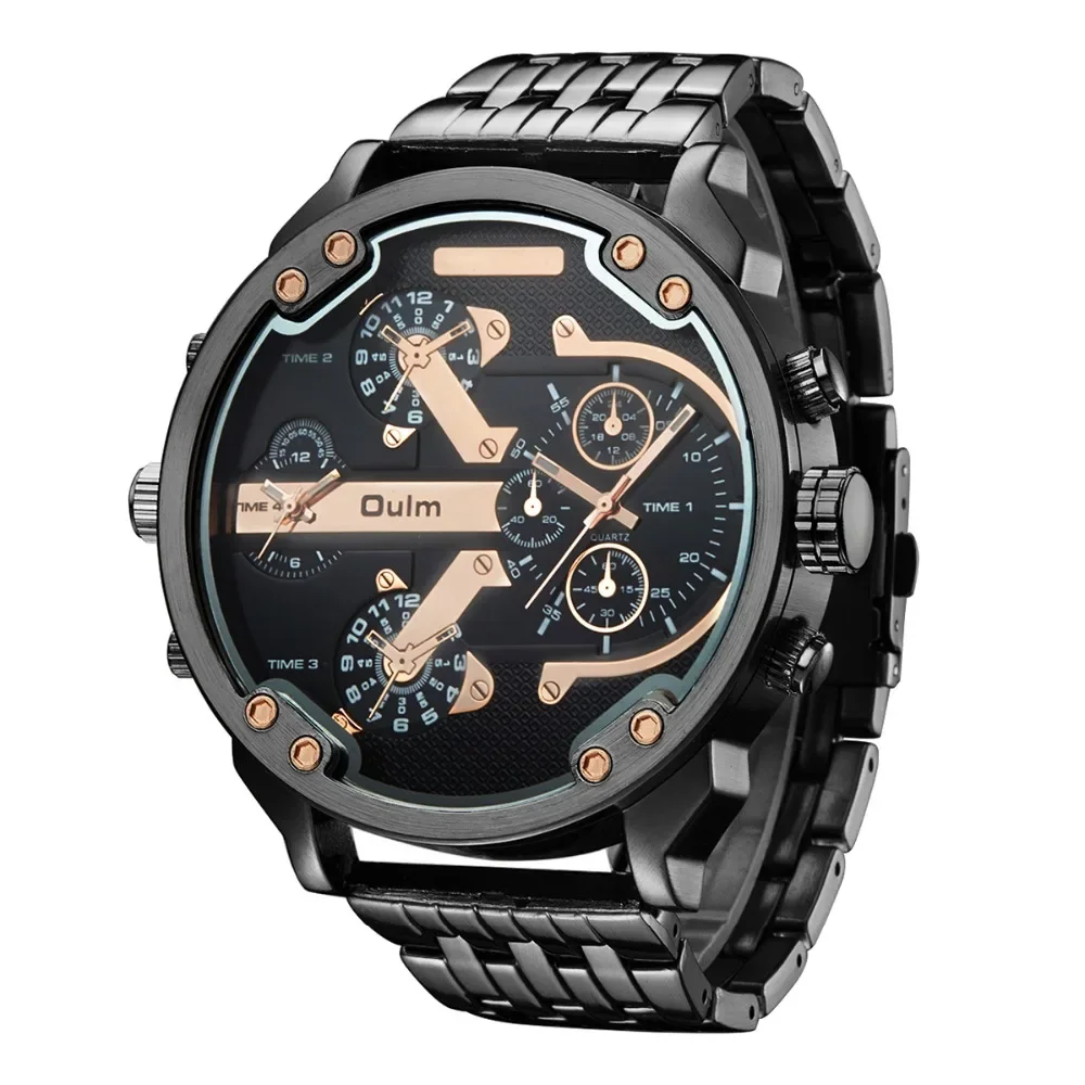 Top Brand Oulm Watch Oversized Watch Men Black Stainless Steel Men's Watches Unique Designer Quartz Watch relogio masculino
Top Brand Oulm Watch Oversized Watch Men Black Stainless Steel Men's Watches Unique Designer Quartz Watch relogio masculino