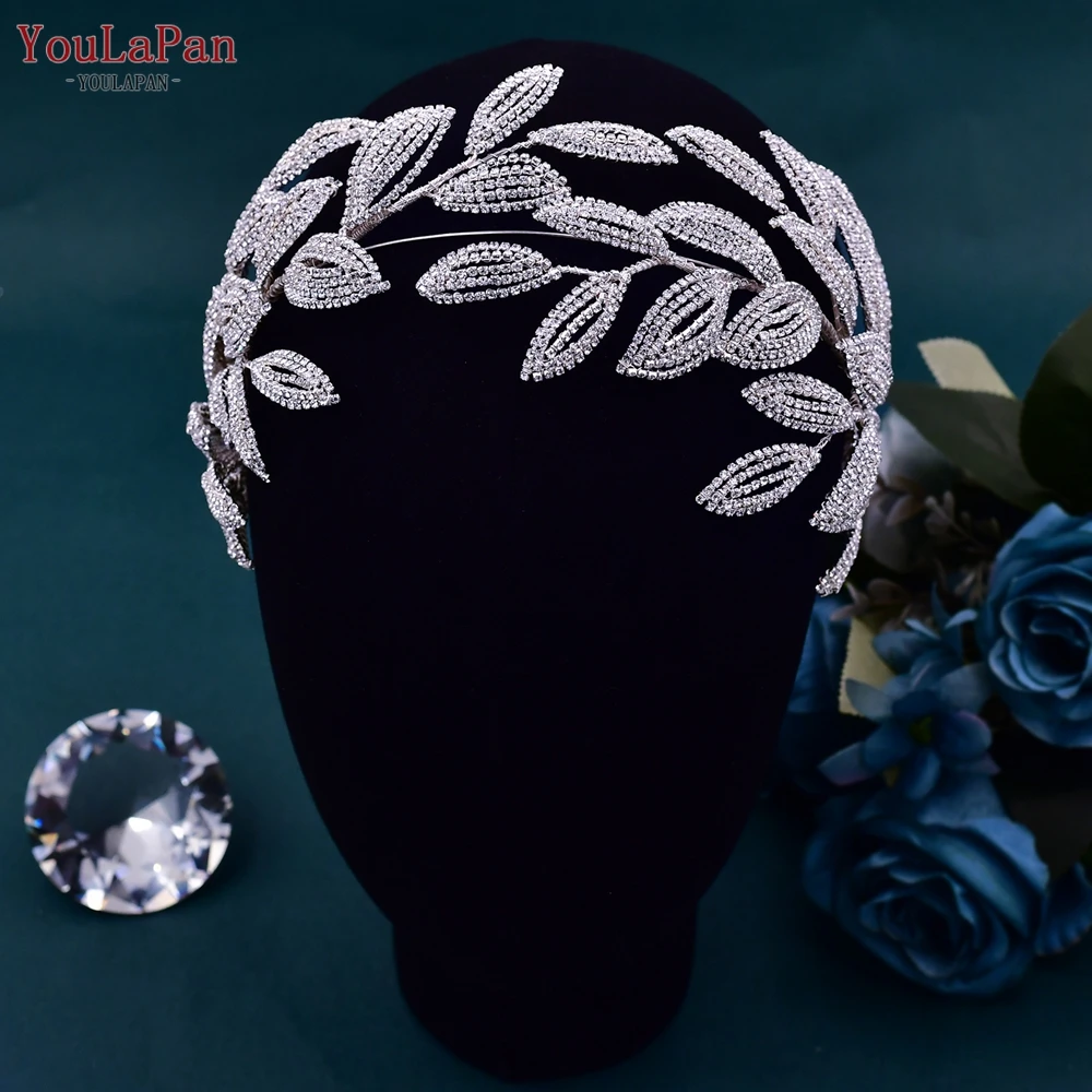 

TOPQUEEN HP484 свадебная тиара и корона ручной работы Свадебная повязка на голову аксессуары для волос женский головной убор с кристаллами