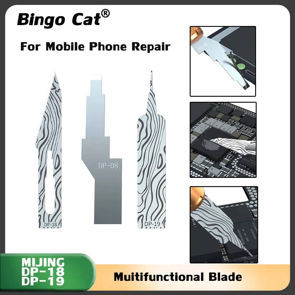 MIJING 5pcs DP-18 DP-19 DP-08 Blade For Cleaning Waterproof Glue Fixing Screen Bracket Removal Screen Smart Phone Repair Tools
MIJING 5pcs DP-18 DP-19 DP-08 Blade For Cleaning Waterproof Glue Fixing Screen Bracket Removal Screen Smart Phone Repair Tools