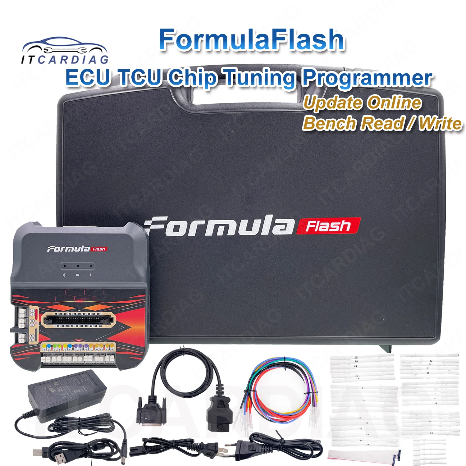 

2024 FormulaFlash ECU TCU Programmer Tool New Protocols via Bench Mode Read Write EEPROM / FLASH Support MD1CS018 MD1CS016