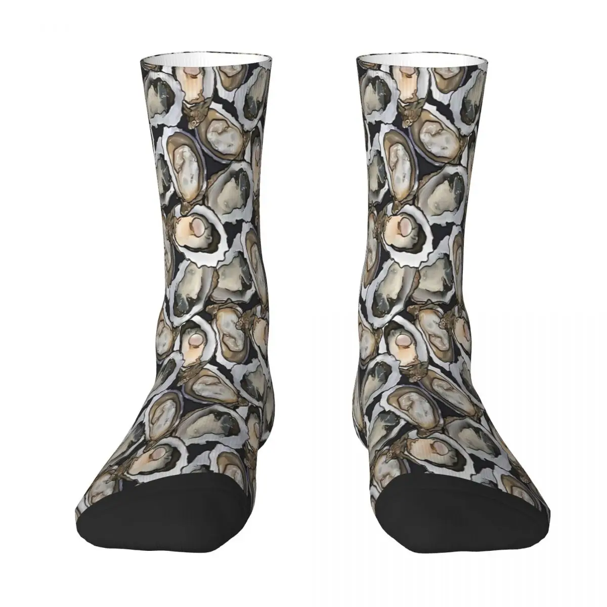 

Oyster Seafood Feast In Charcoal Sock Socks Men Women Polyester Stockings Customizable Design