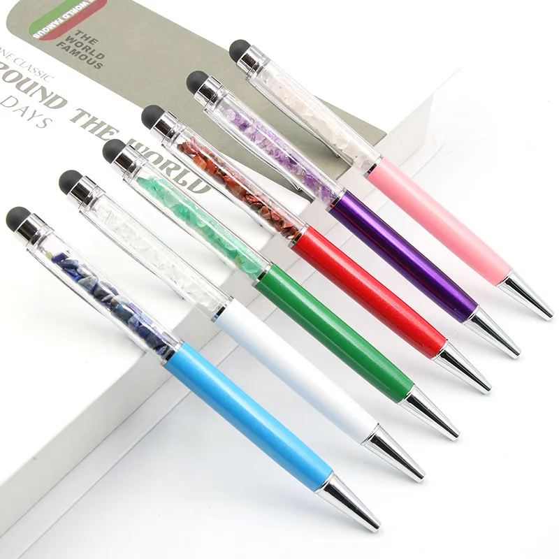 10pcs Pen Touch Screen Filled Chip Stone Ballpoint Pen Holder Gems Ball Pen Creative Gifts Stationery Office School Supply
10pcs Pen Touch Screen Filled Chip Stone Ballpoint Pen Holder Gems Ball Pen Creative Gifts Stationery Office School Supply