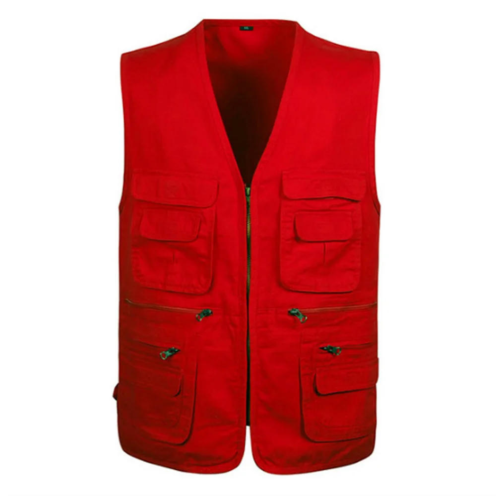 Men Multi Pocket Sleeveless Camera Outdoor Travelers Fishing Working Photography Vest Work Uniform Vest Zip Up Male Workwear
Men Multi Pocket Sleeveless Camera Outdoor Travelers Fishing Working Photography Vest Work Uniform Vest Zip Up Male Workwear