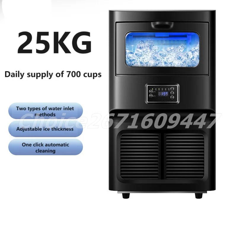

Кубический льдогенератор большой емкости 25 кг, автоматическая машина для производства льда для бара, кофейни, чайного магазина