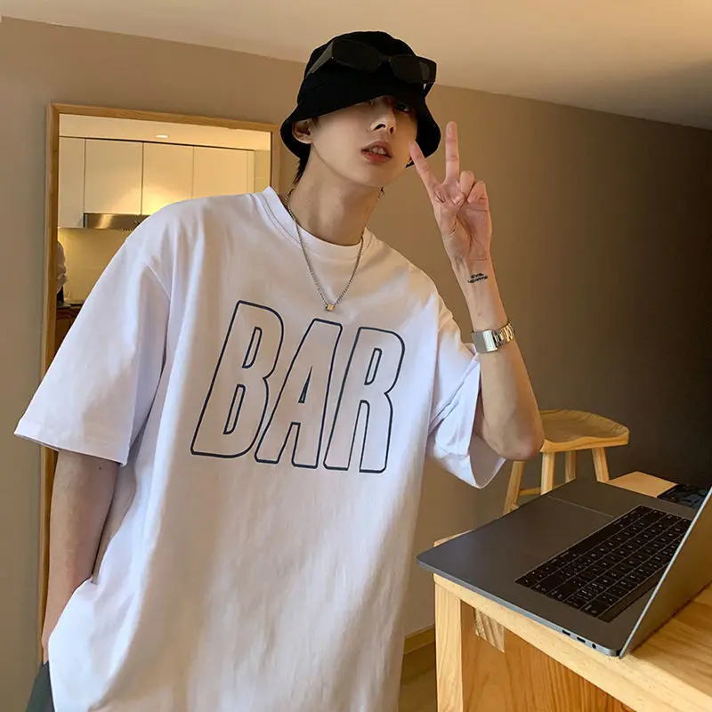 Cotton Korean street letter simple printed T shirt trendy brand fashion y2k simple loose ins half sleeved round neck top
Cotton Korean street letter simple printed T shirt trendy brand fashion y2k simple loose ins half sleeved round neck top
