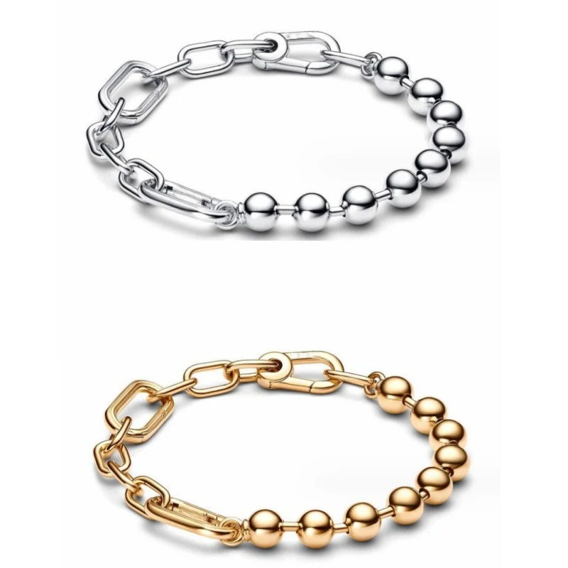 Authentic 925 Sterling Silver Gold Link Chain & Stones Bracelet Fit Bead Charm Diy Europe Fashion Jewelry
Authentic 925 Sterling Silver Gold Link Chain & Stones Bracelet Fit Bead Charm Diy Europe Fashion Jewelry