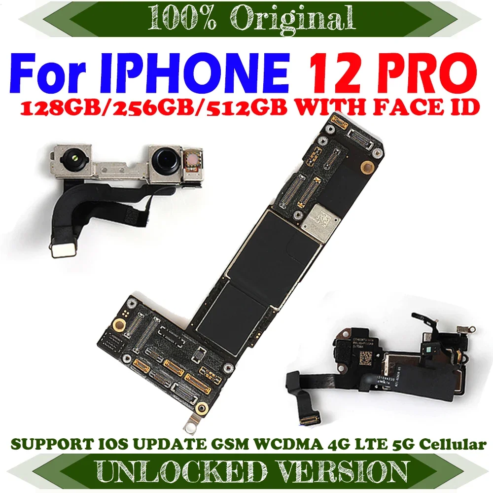 Motherboard without iCloud for iPhone 12 Pro Original with Face ID Logic Board Camera Working Mainboard 12PRO Support Update
Motherboard without iCloud for iPhone 12 Pro Original with Face ID Logic Board Camera Working Mainboard 12PRO Support Update
