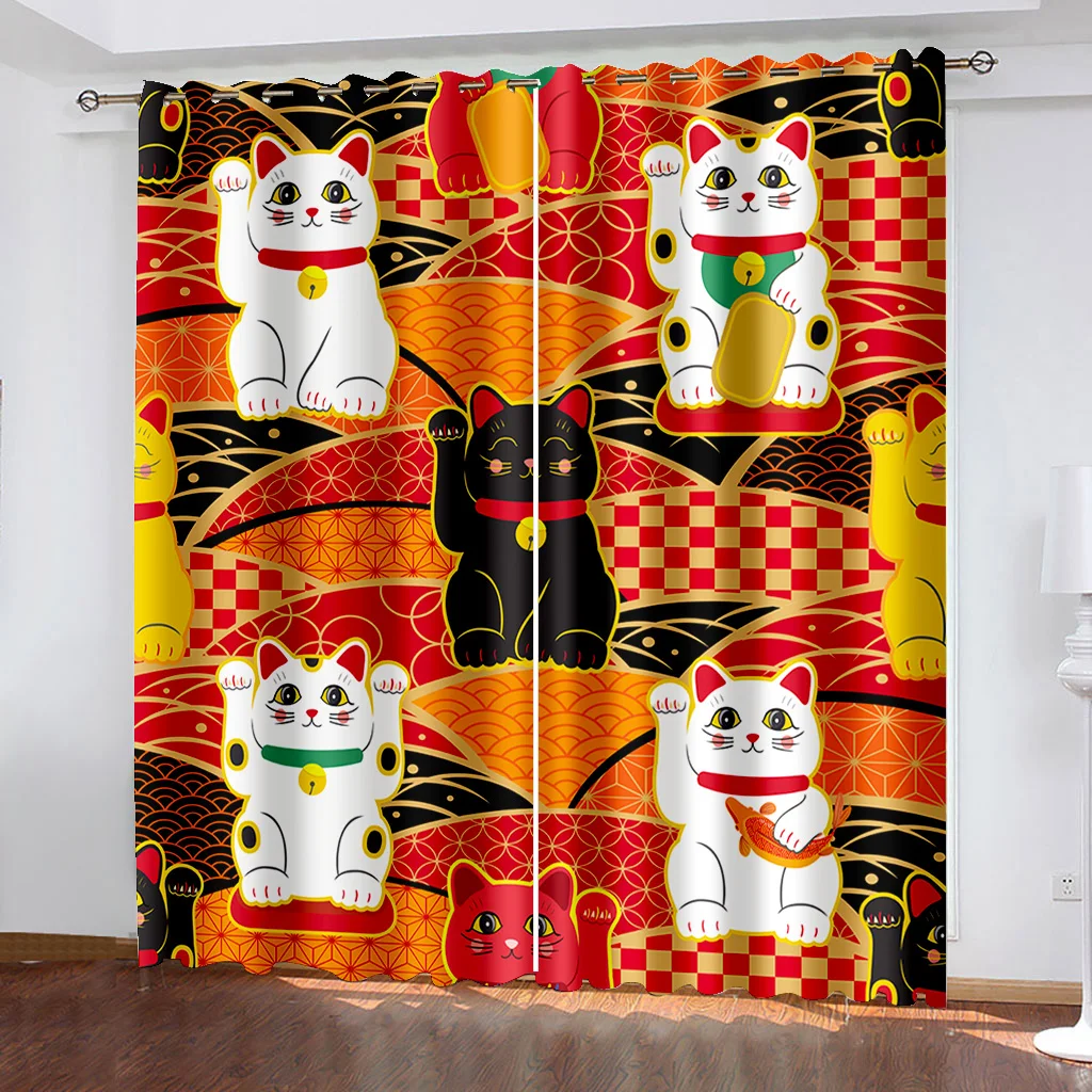 3D Animal Cat Series Shading Curtains 2 Pieces of Living Room Bedroom Home Decoration Hook Perforation
3D Animal Cat Series Shading Curtains 2 Pieces of Living Room Bedroom Home Decoration Hook Perforation