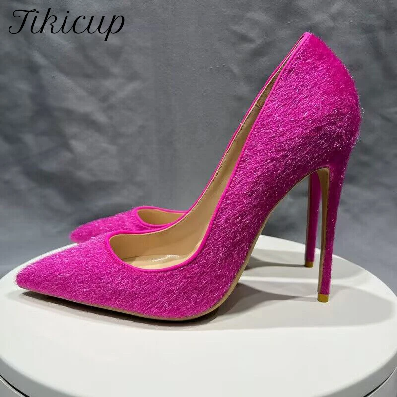 Tikicup Rose Hairy Women Sexy Pointy Toe High Heel Shoes Classic Designer Slip On Stiletto Pumps for Party Dress 12cm 10cm 8cm
Tikicup Rose Hairy Women Sexy Pointy Toe High Heel Shoes Classic Designer Slip On Stiletto Pumps for Party Dress 12cm 10cm 8cm