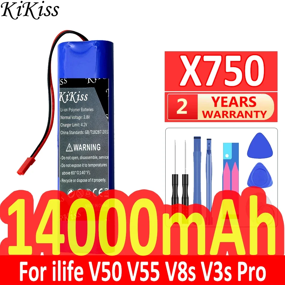 Аккумуляторная батарея KiKiss для ilife V50, V55, V8s, V3s Pro, V3sPro, V5s Pro, V5sPro, V8s, X750, 14000 мАч
Аккумуляторная батарея KiKiss для ilife V50, V55, V8s, V3s Pro, V3sPro, V5s Pro, V5sPro, V8s, X750, 14000 мАч