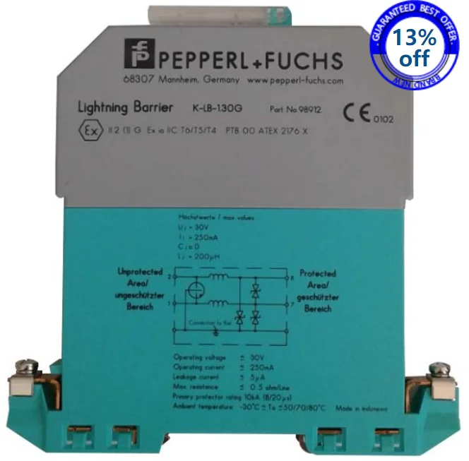 K-LB-1.30G | Pepperl+Fuchs | Surge Protection Barrier 
K-LB-1.30G | Pepperl+Fuchs | Surge Protection Barrier