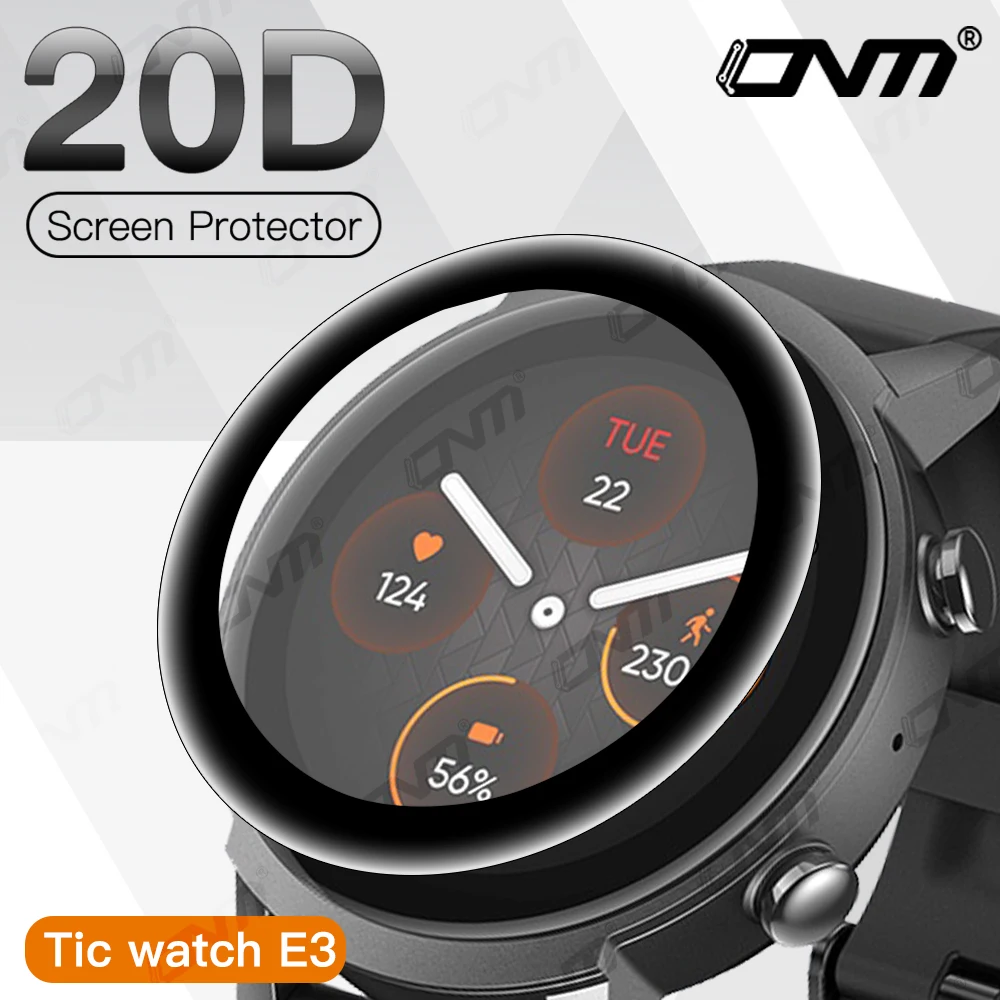 

20D Curved Full Soft Protective Film Cover For Ticwatch E3 Screen Protector SmartWatch Accessories For Tic watch E3 (Not Glass)