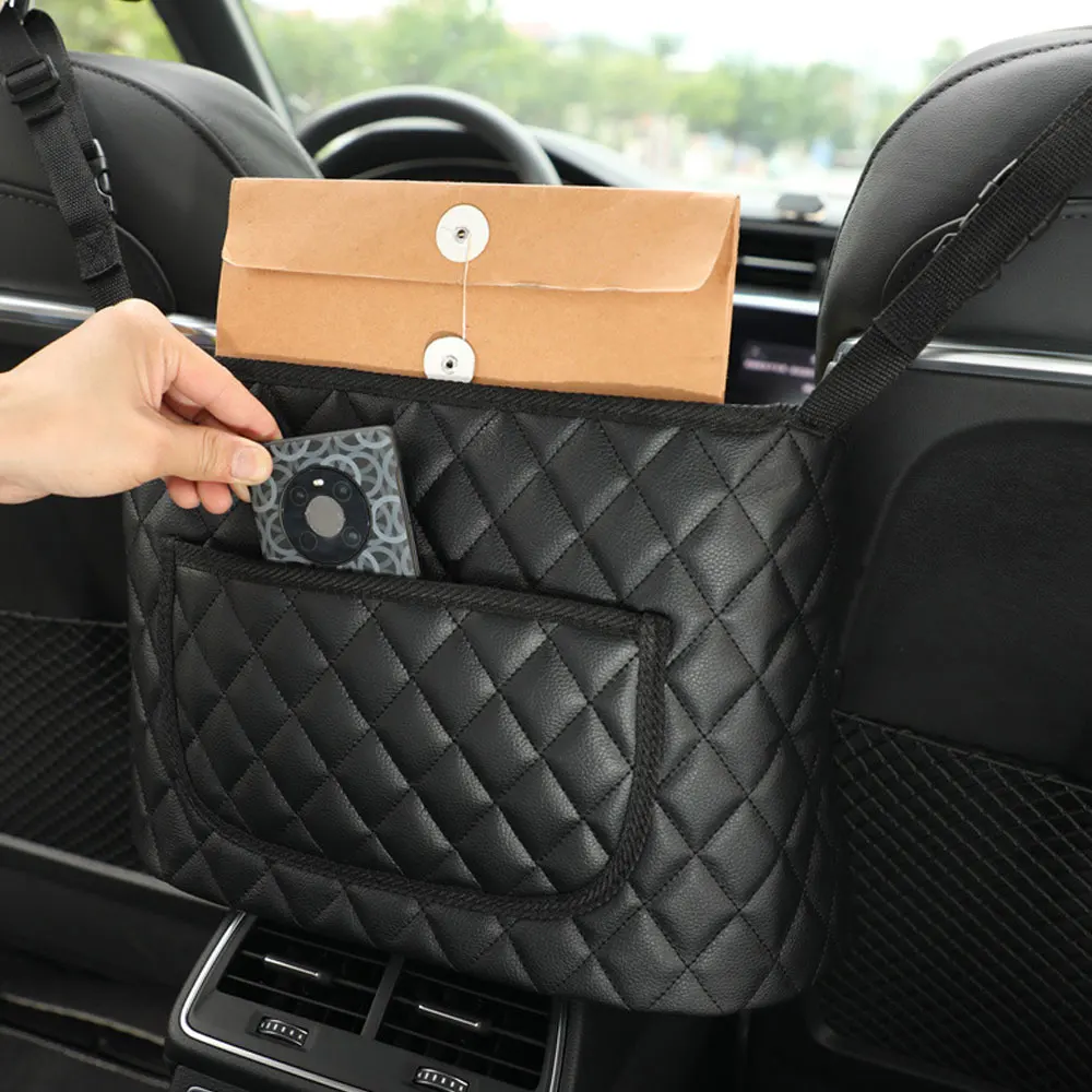 PU Leather Car Handbag Holder Interior Auto Seat Middle Box Seat Hanger Key Phone Storage Bag Hanging Pocket Handbag for Car
PU Leather Car Handbag Holder Interior Auto Seat Middle Box Seat Hanger Key Phone Storage Bag Hanging Pocket Handbag for Car
