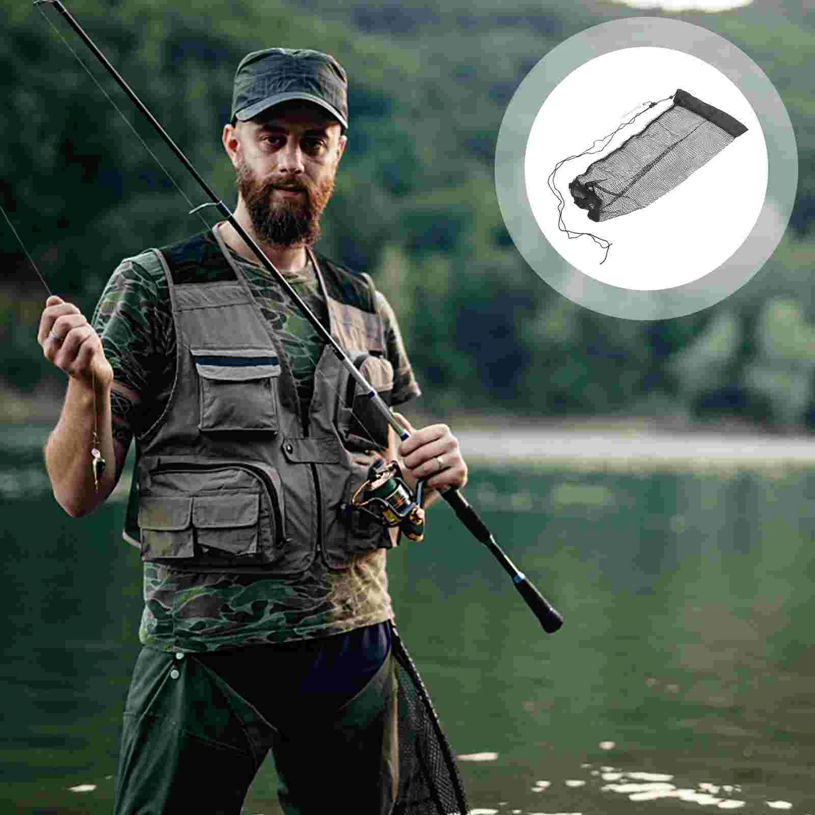Fish Protection Wear-resistant Fishing Net Foldable Bag Equipment Nylon Mesh Convenient Big Capacity Supplies Cage Cast 
Fish Protection Wear-resistant Fishing Net Foldable Bag Equipment Nylon Mesh Convenient Big Capacity Supplies Cage Cast