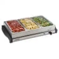 Proctor Silex Buffet Server and Food Warming Tray, Stainless Steel Chafing Dishes, Adjustable Heat, Model 34300PS
Proctor Silex Buffet Server and Food Warming Tray, Stainless Steel Chafing Dishes, Adjustable Heat, Model 34300PS