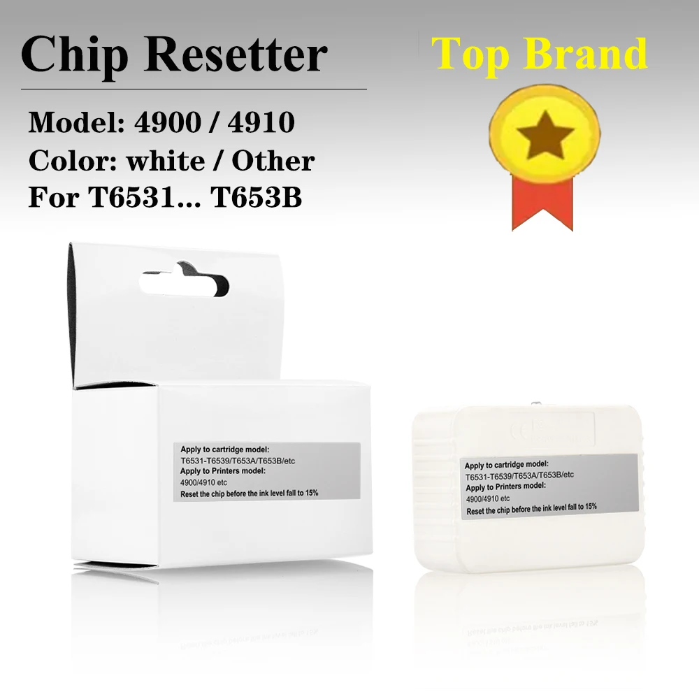 

T6531-T6539 T653A T653B Ink cartridge chip Resetter For Epson Stylus 4900 4910 P5000 P5080 Printer T6551-T6559 T655A T655B chip