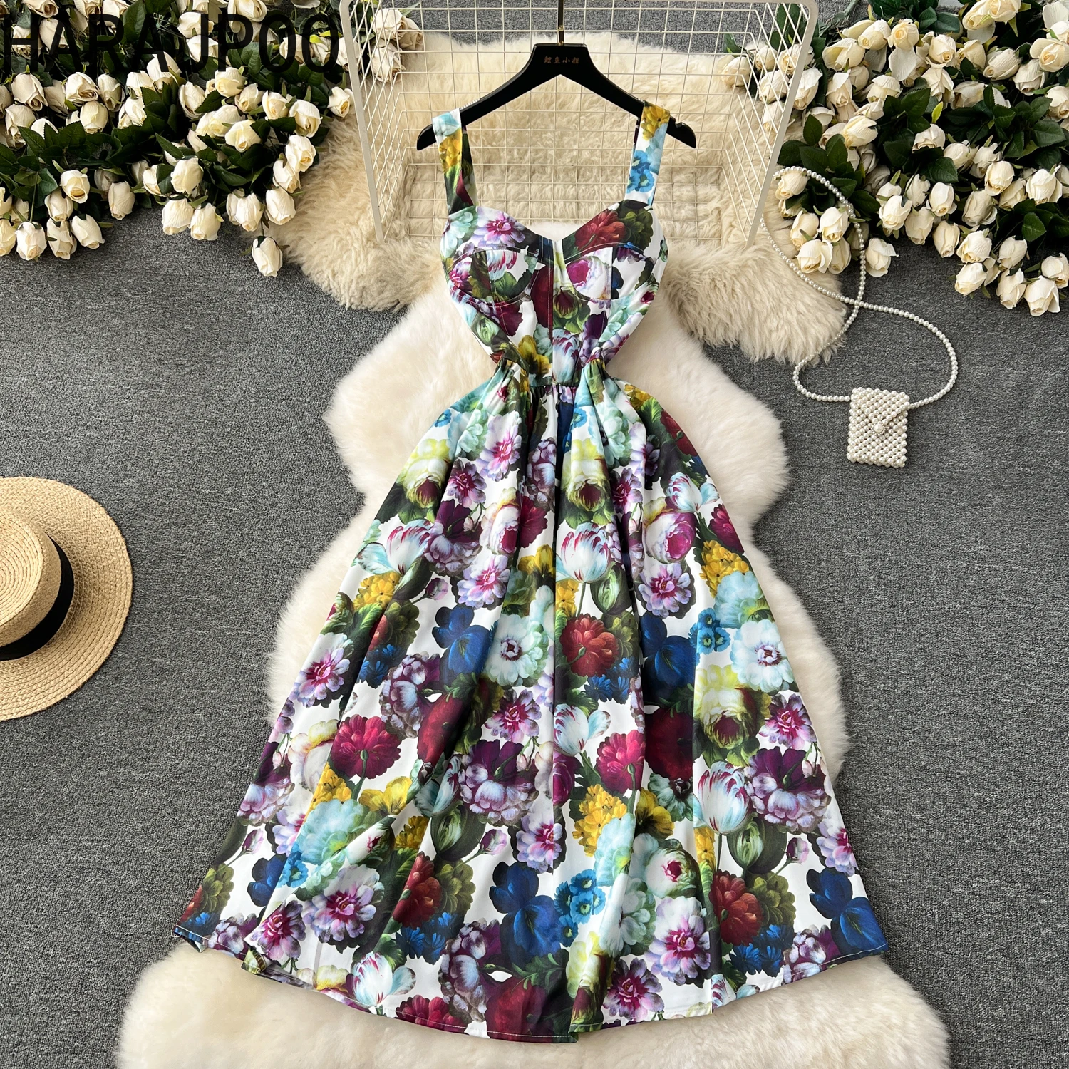 Платье Harajpoo женское средней длины, пикантный облегающий сарафан в французском ретро-стиле с принтом масляной живописи, модная одежда для отдыха, на лето
Платье Harajpoo женское средней длины, пикантный облегающий сарафан в французском ретро-стиле с принтом масляной живописи, модная одежда для отдыха, на лето