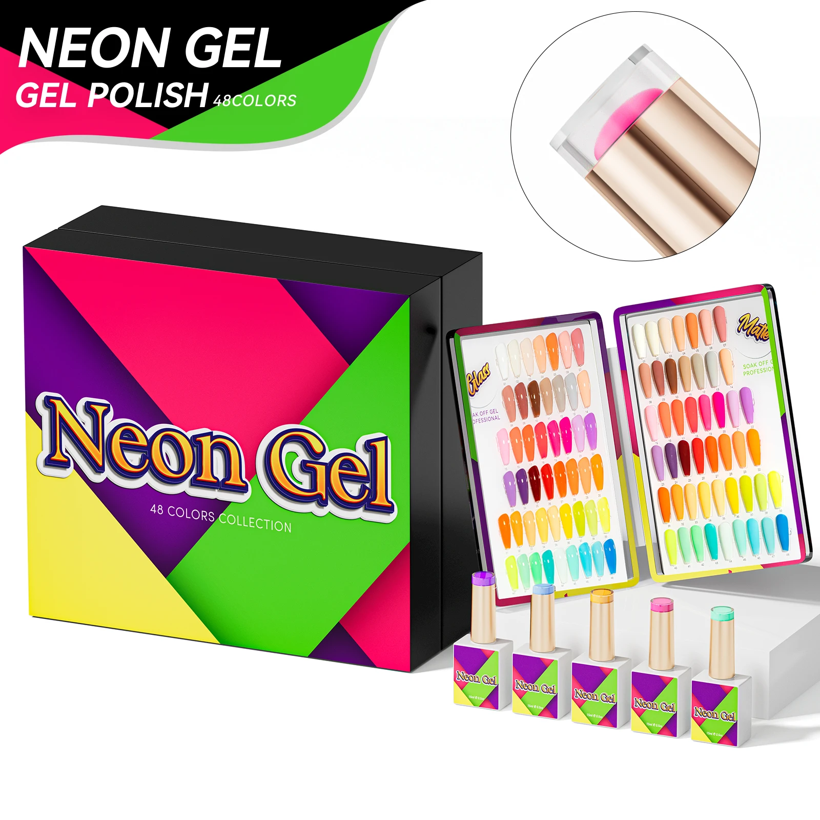 JTING Professional 48color Summer Neon Gel Nail Polish collection High pigment Vegan Gel Polish Set box OEM private label
JTING Professional 48color Summer Neon Gel Nail Polish collection High pigment Vegan Gel Polish Set box OEM private label