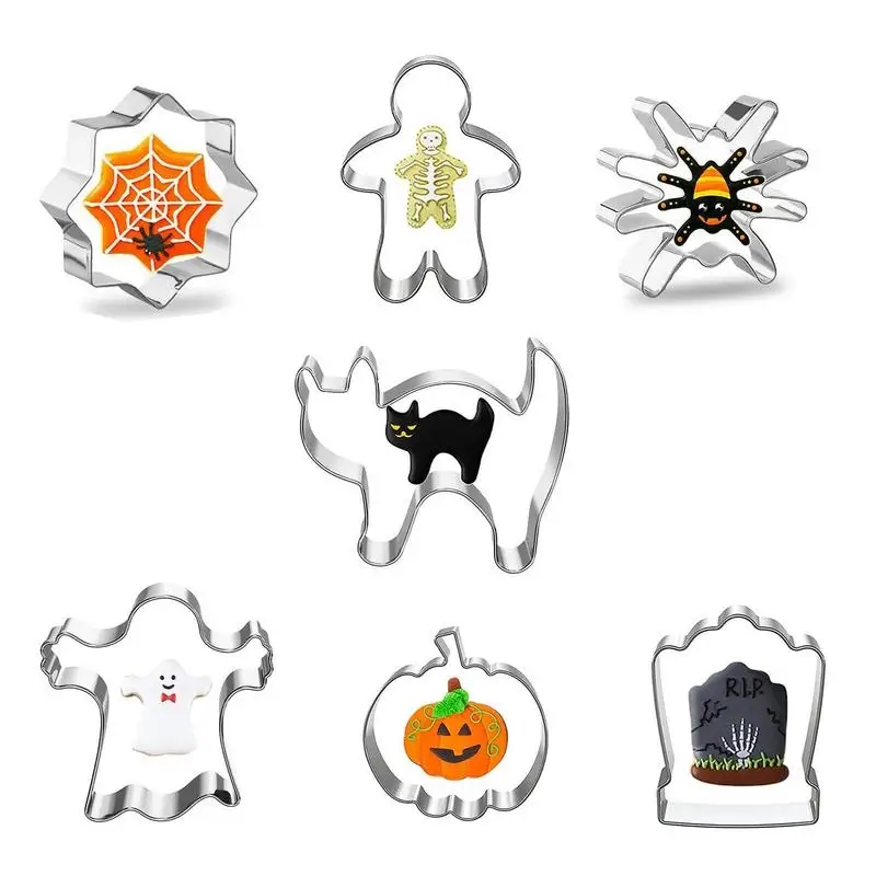 Halloween Decor Cookie Molds Stainless Steel Cake Baking Tools Reusable Halloween Fondant Cutters Halloween Food Party
Halloween Decor Cookie Molds Stainless Steel Cake Baking Tools Reusable Halloween Fondant Cutters Halloween Food Party