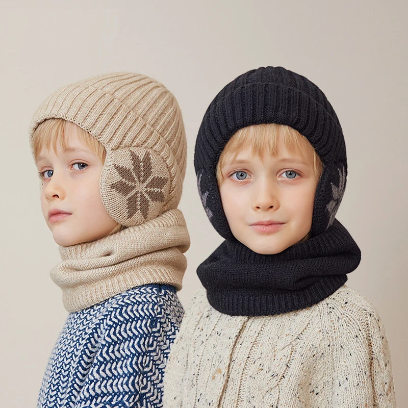 Children's plush pullover head cap and neck all-in-one set knitted sweater hat boy's warm ear protection head cap direct sales
Children's plush pullover head cap and neck all-in-one set knitted sweater hat boy's warm ear protection head cap direct sales