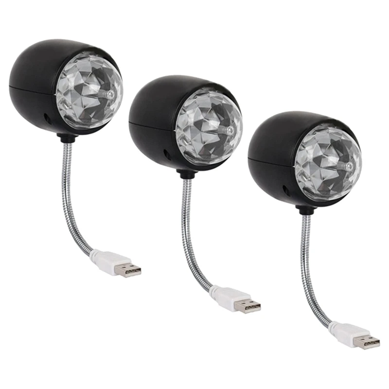 New 3X USB Disco Ball Lamp, Rotating RGB Colored LED Stage Lighting Party Bulb With 3W Book Light, USB Powered (Black)
New 3X USB Disco Ball Lamp, Rotating RGB Colored LED Stage Lighting Party Bulb With 3W Book Light, USB Powered (Black)
