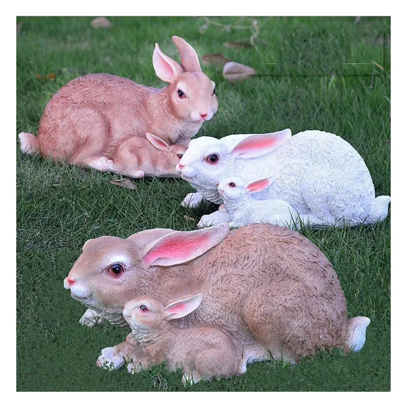 

Pastoral Simulation Animal Furnishing Resin Rabbit Decoration Crafts Outdoor Park Figurines Ornaments Courtyard Accessories Art