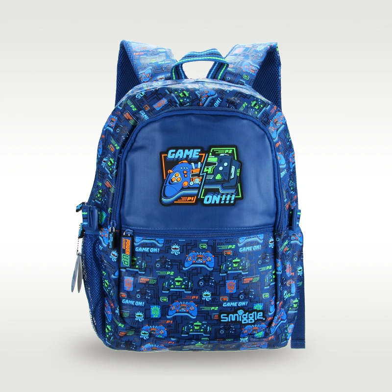 

Australia Smiggle hot-selling original children's backpack cool backpack travel bag blue plane big schoolbag 16 inches