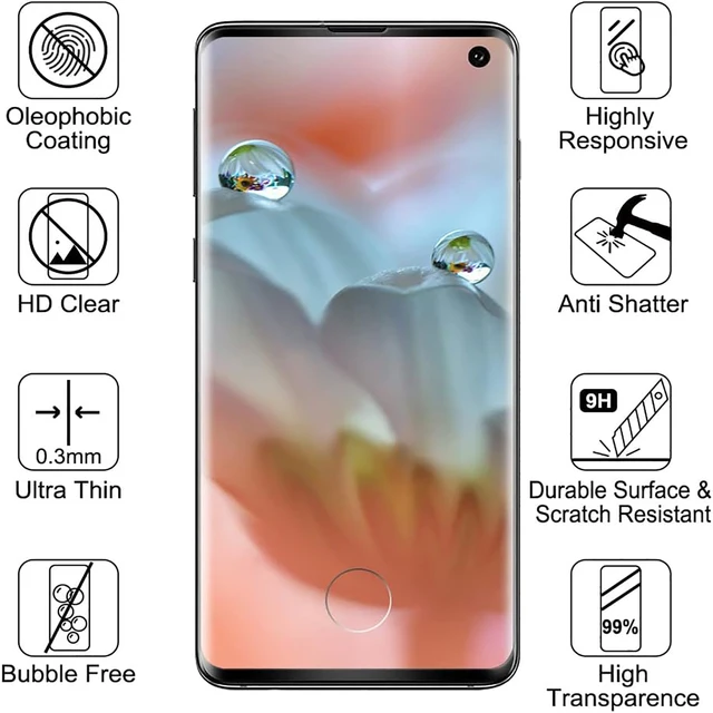 Verre de protection d'écran 3D pour Samsung Galaxy S10, S10 + Note 10 Plus Note10 +, Film en verre Guatemala, 1/4 pièces 2