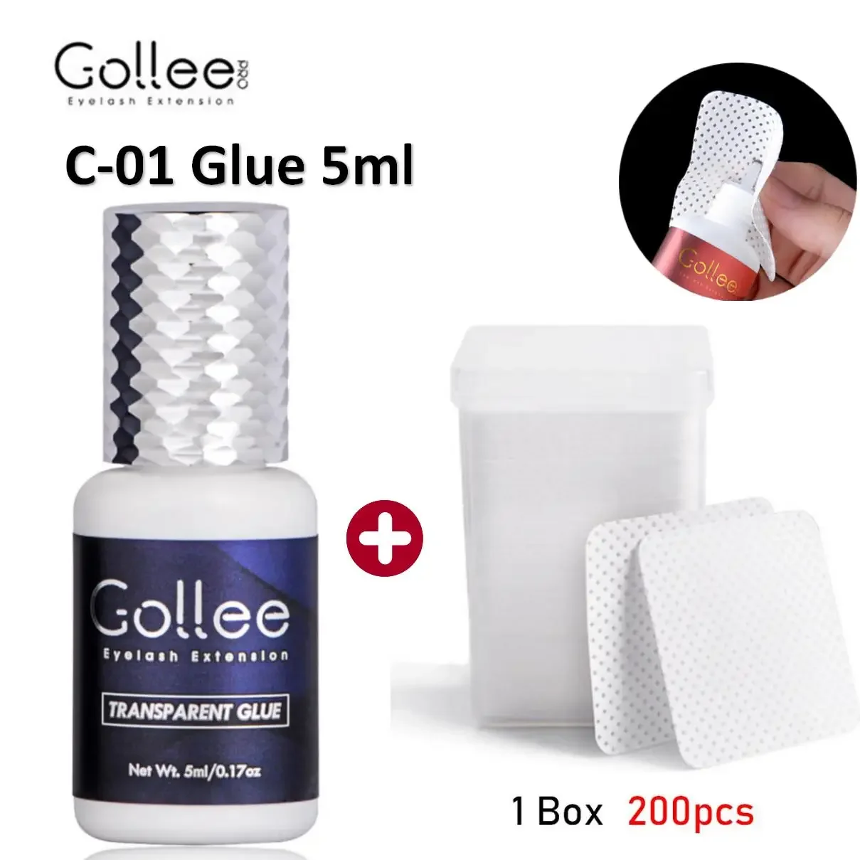 Pink Adhesive Gollee Eyelash Extension Glue and Wipes 5ml Lashes Adhesive For Volume lashes Individual lashes Wholesale Price
Pink Adhesive Gollee Eyelash Extension Glue and Wipes 5ml Lashes Adhesive For Volume lashes Individual lashes Wholesale Price